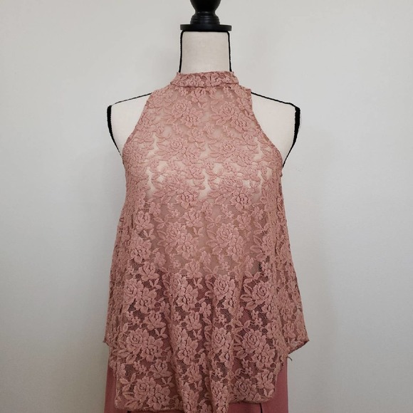 NWT Taylor & Sage Mauve Halter Top Sz XS - Picture 1 of 6
